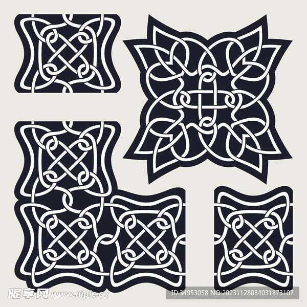 黑色编织花纹装饰