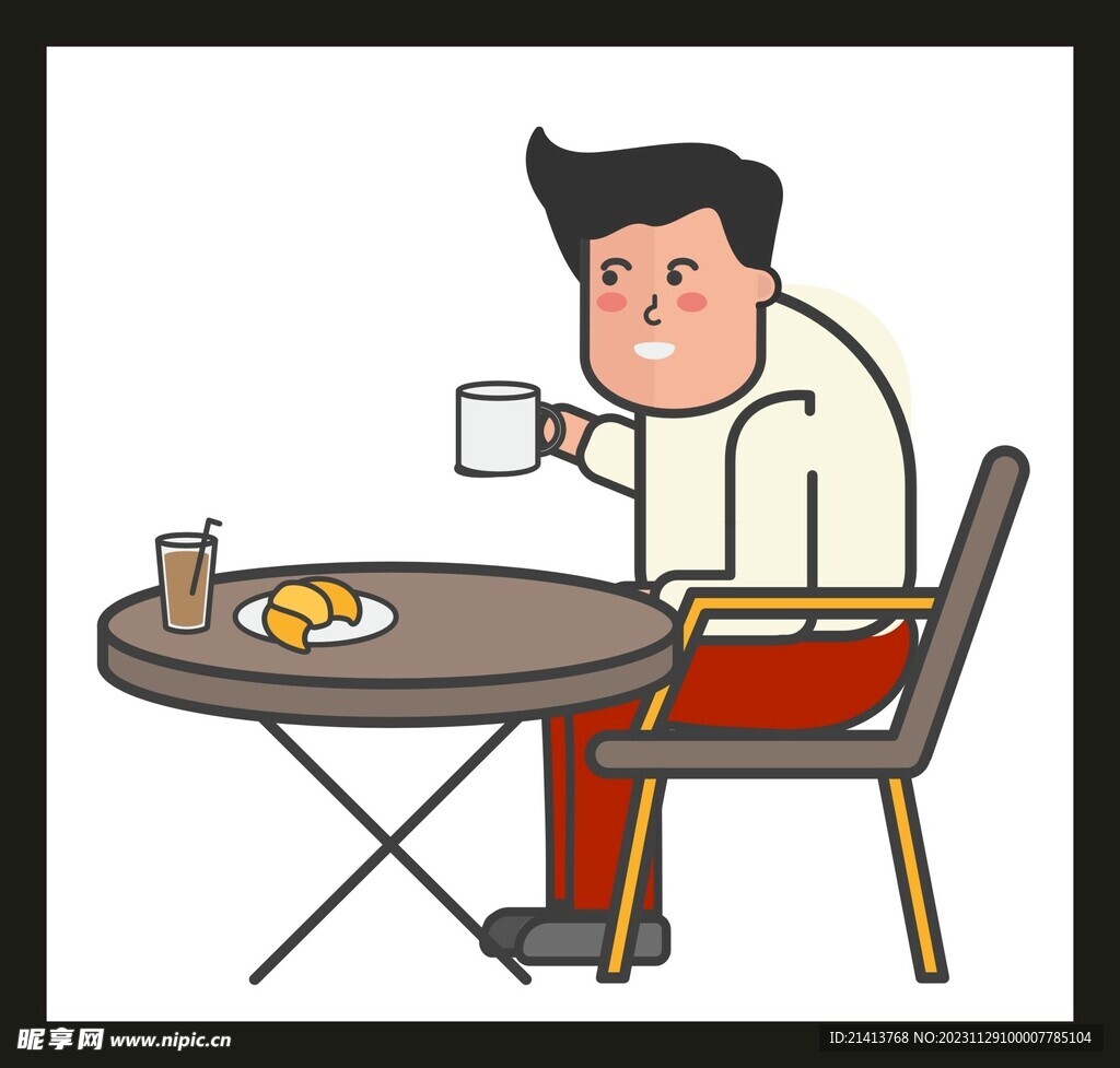 手绘男人男孩