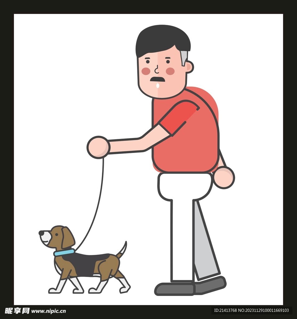 手绘男人男孩