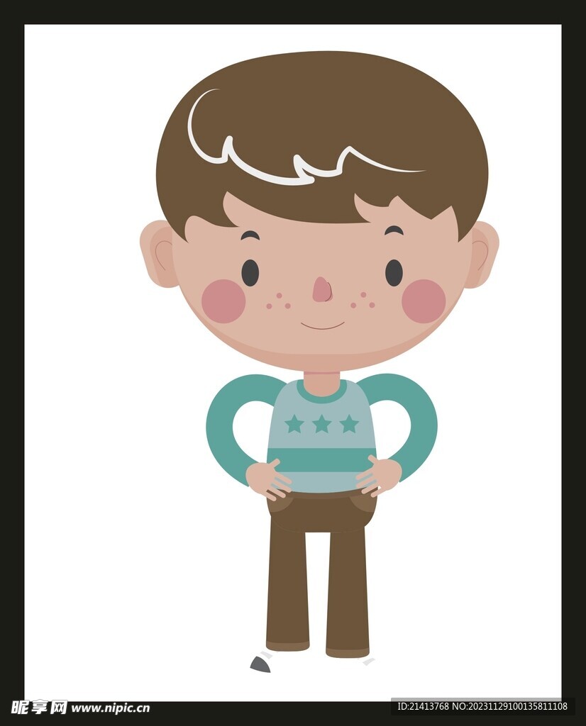 手绘男人男孩
