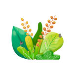 卡通植物装饰元素