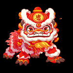 舞狮插画