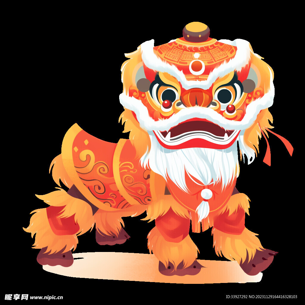 舞狮插画