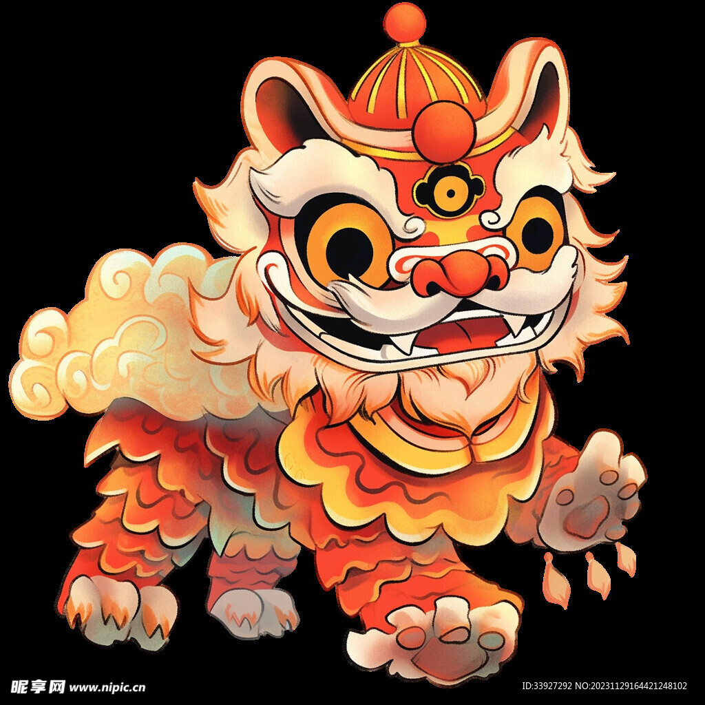 舞狮插画