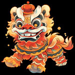 舞狮插画