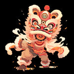 舞狮插画