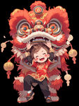 舞狮插画