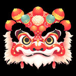 舞狮插画