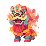 舞狮插画