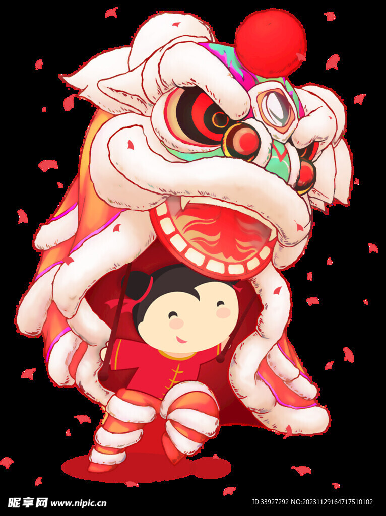舞狮插画
