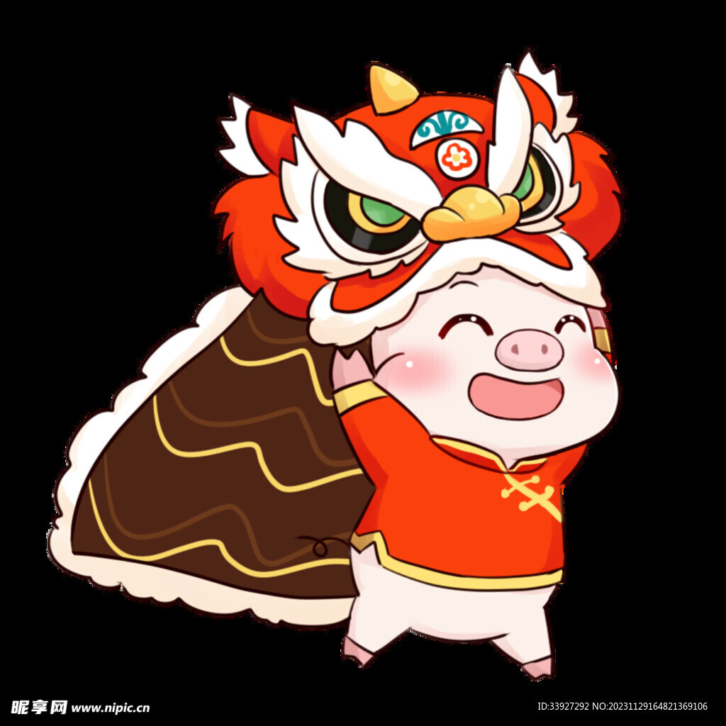 舞狮插画