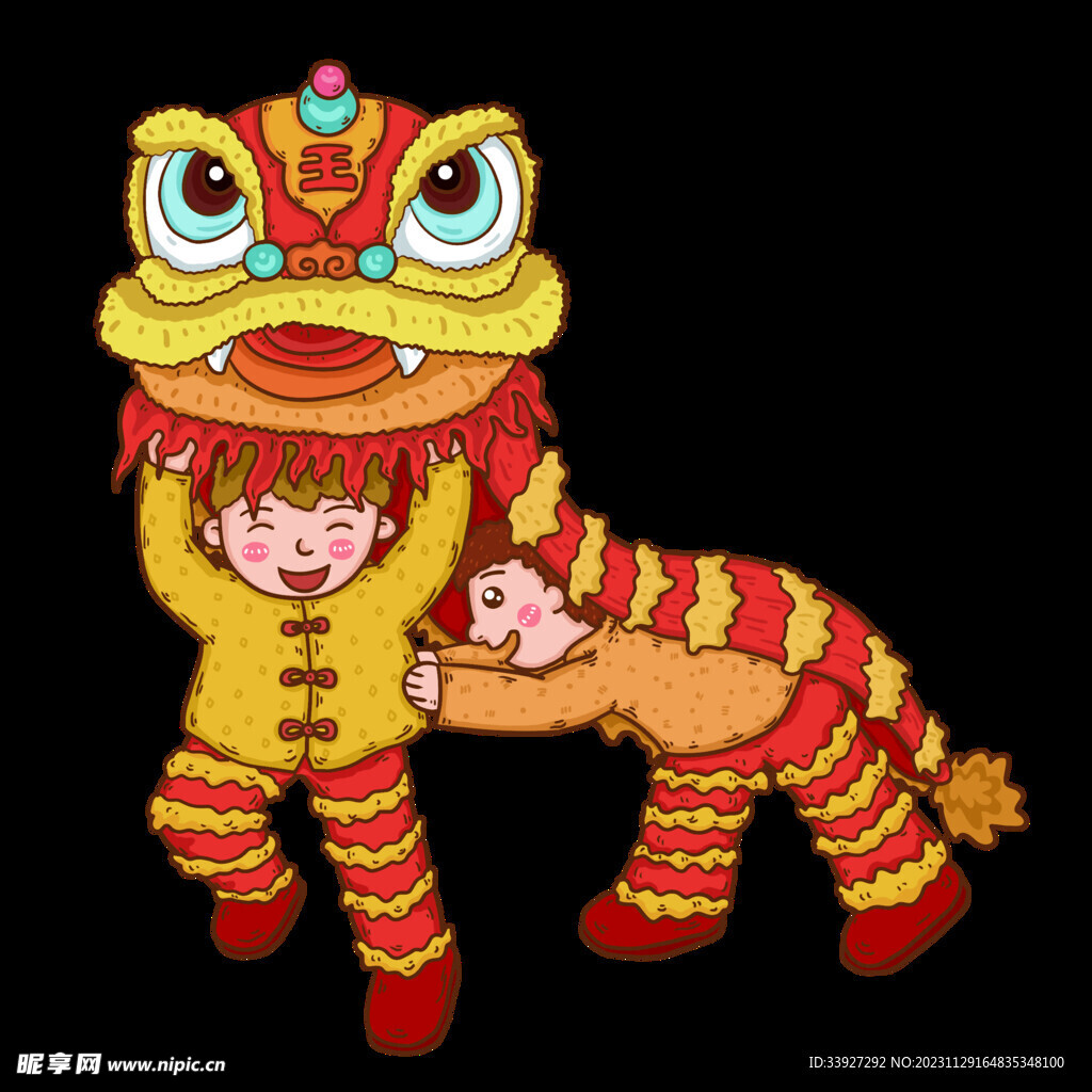 舞狮插画