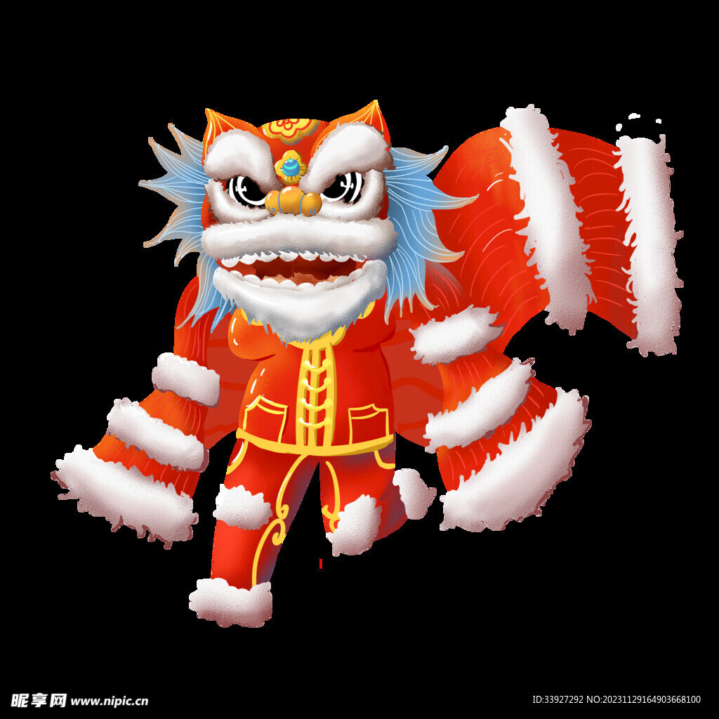 舞狮插画