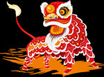 舞狮插画
