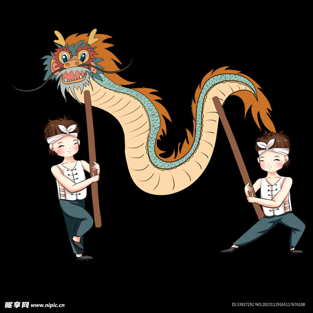 舞狮插画
