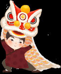 舞狮插画