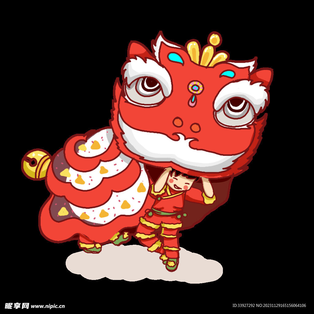 舞狮插画