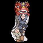 舞狮插画