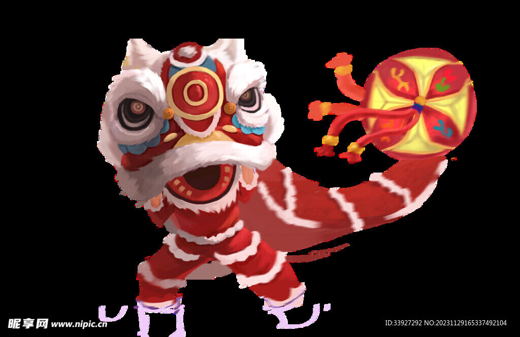 舞狮插画