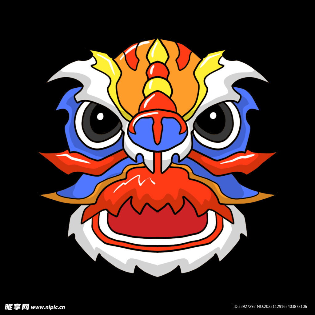 舞狮插画
