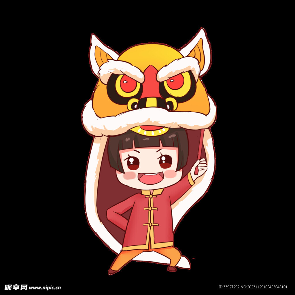 舞狮插画