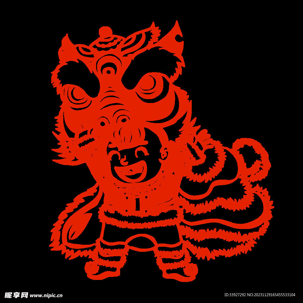 舞狮插画