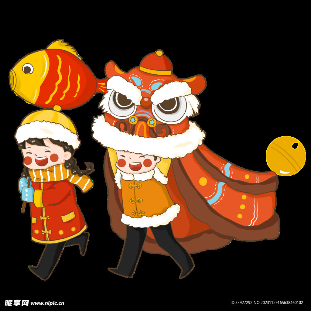 舞狮插画