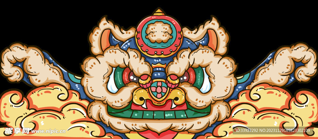 舞狮插画