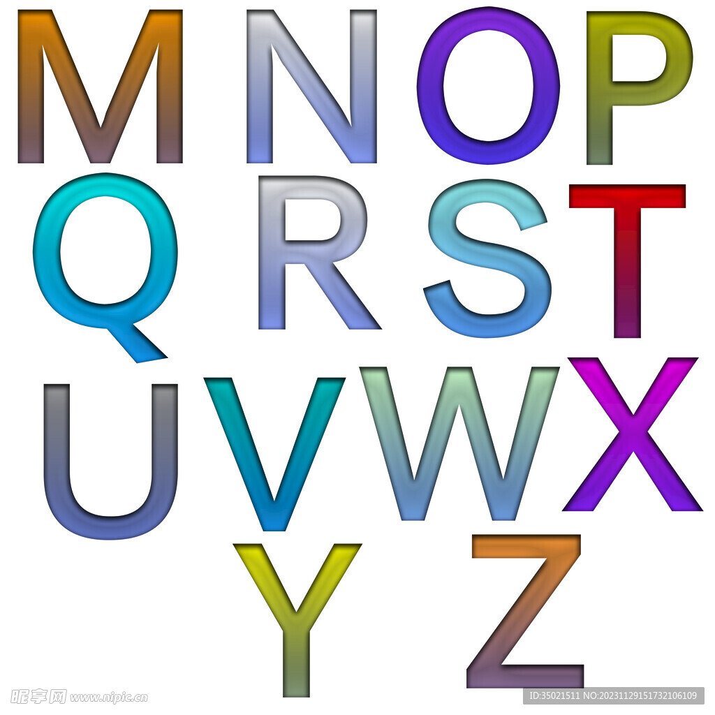 效果字母 可自定义颜色和渐变