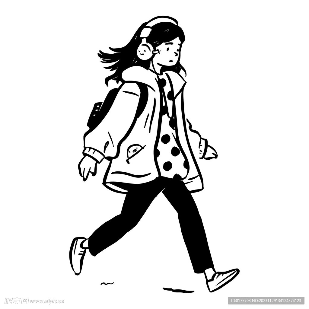 上学女孩