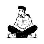 盘腿男人