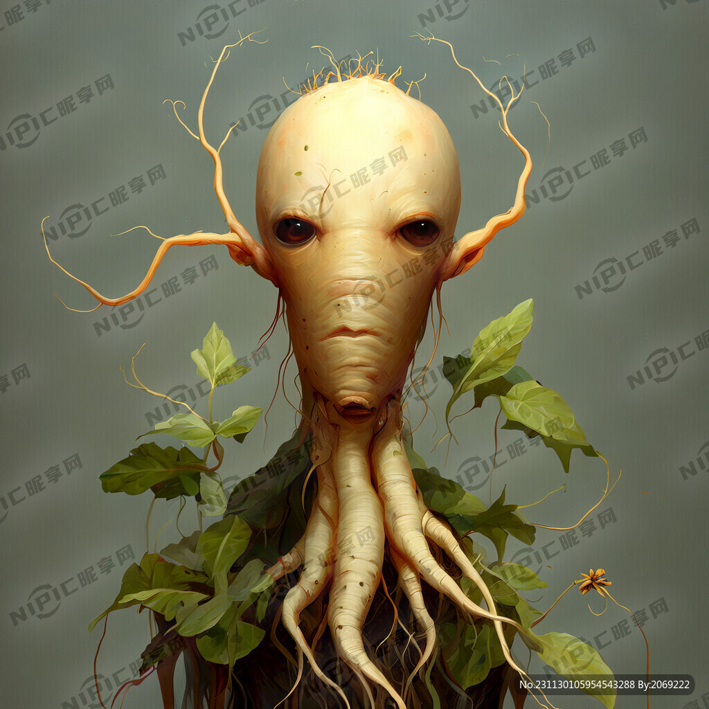 植物人参 油画
