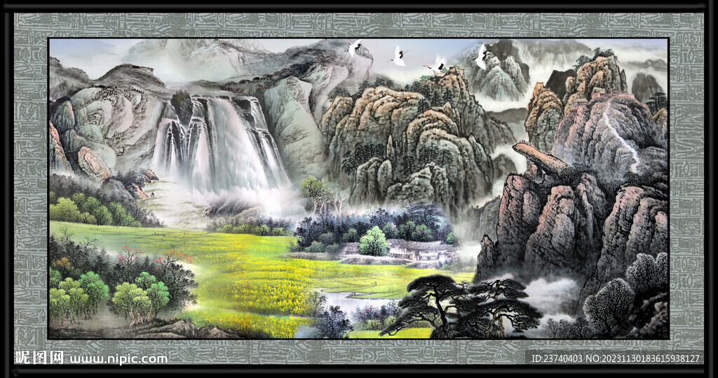 国画山水画 