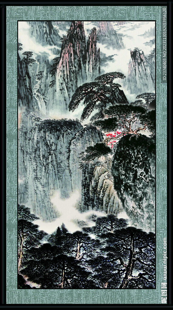 国画山水画 