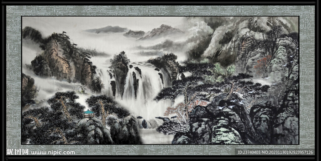 中国画山水 