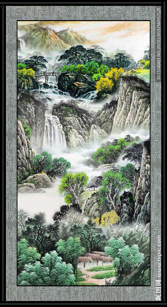中国画山水 