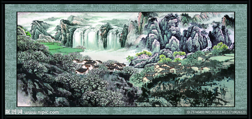 国画山水画 