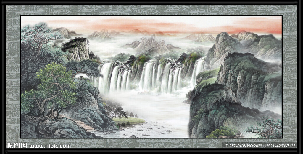 中国画山水 