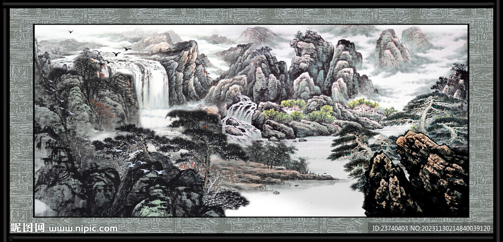 中国画山水 