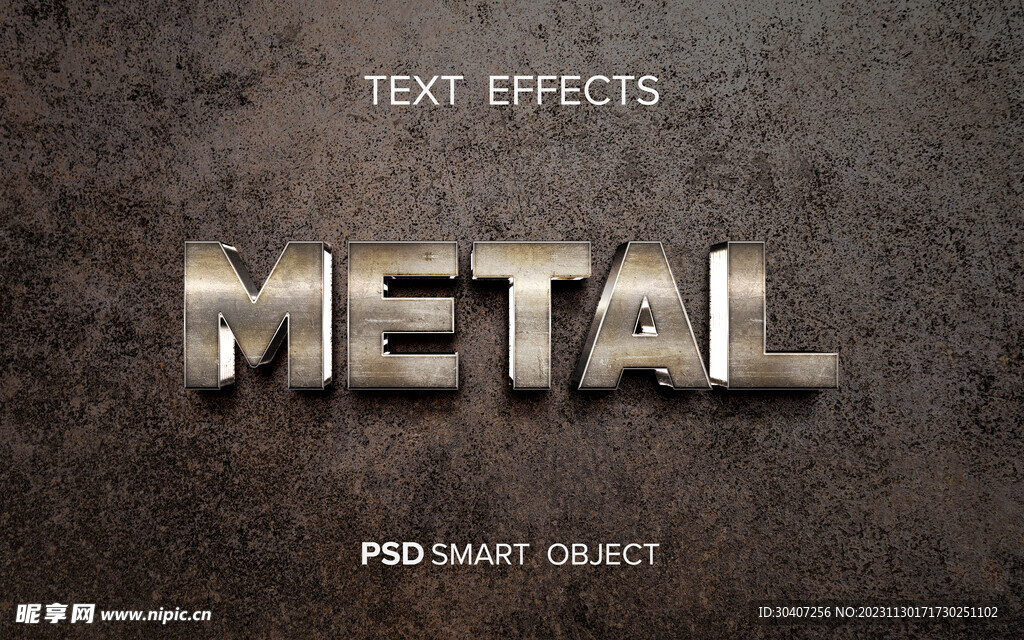 3D金属字效果图片
