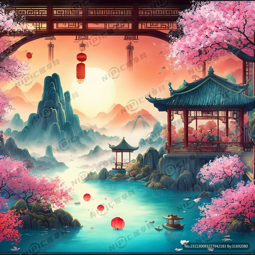 游戏梦幻唯美新中式风景 超高清