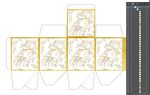 金色线条花叶插画矢量盒子包装