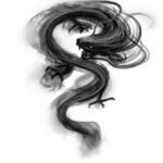 龙形水墨 