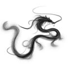 龙形水墨 