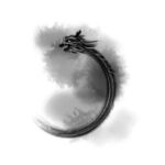 龙形水墨 