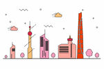 城市插画  