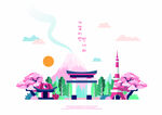 城市插画  