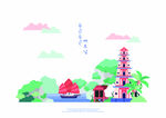 城市插画 