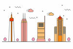 城市插画 