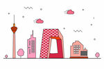 城市插画 